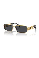Ve 2257 100287 60 Erkek Gold Metal Dikdörtgen Güneş Gözlüğü